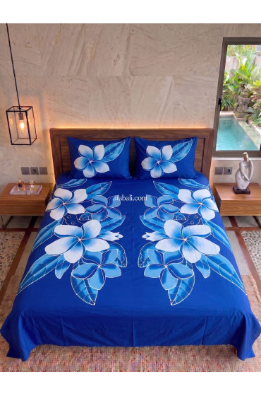 Hand Painted Rayon Bedsheet Set King Size Hand Painted Rayon Bedsheet Set King Size